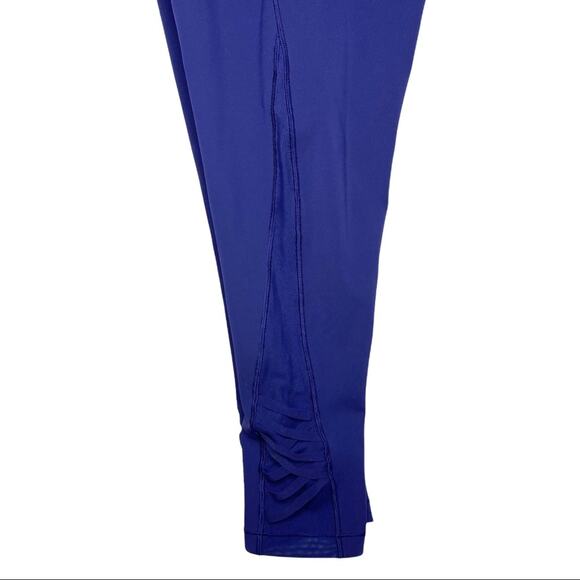 Lululemon SoulCycle Minimalist Crop Mesh Crisscross Strap Leggings Hero Blue - Picture 5 of 15